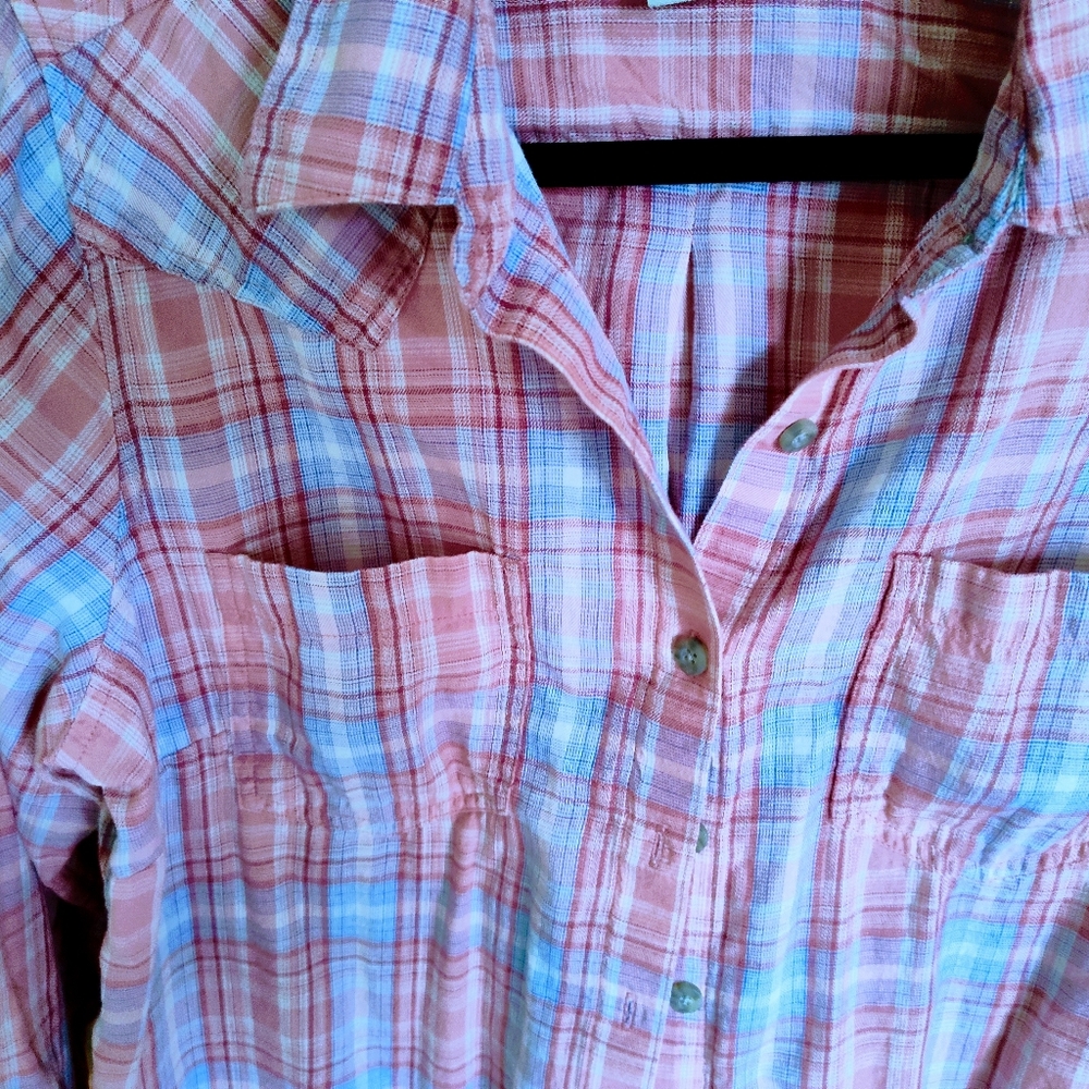 Ariat Relaxed Fit Pink and Blue Shirt